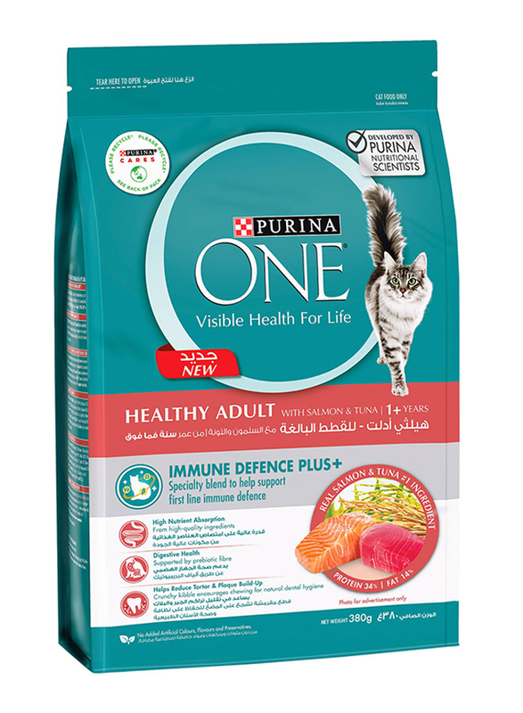 Purina One with Salmon & Tuna Cat Food, 380g