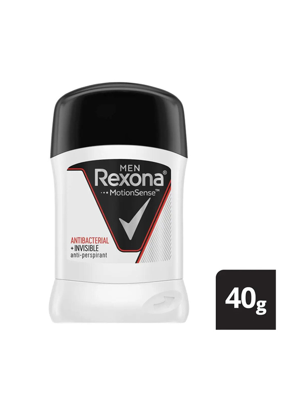Rexona Motion Sense Antibacterial Invisible Deodorant Stick for Men - 40g