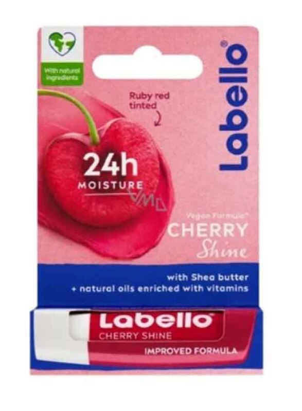 Labello Shine Cherry Blister Lip Care Balm, 4.8g