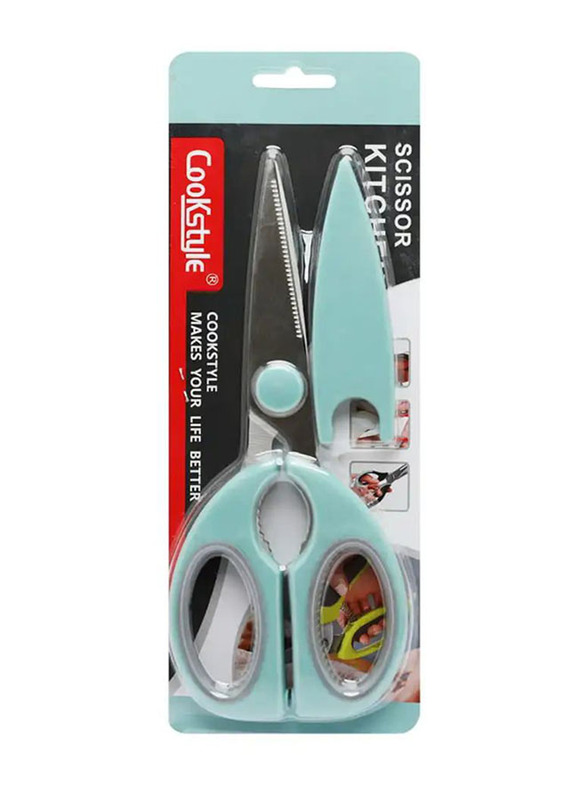 Cookstyle Kitchen Hand Held Scissor, Light Blue/Silver