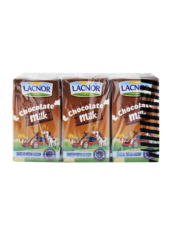 Lacnor Essentials Chocolate Flavoured Milk, 6 x 125 ml