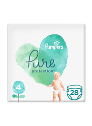 Pampers Pure Protection Diapers, Size 4, 9-14 kg, 28 Count