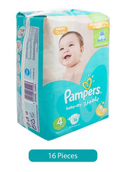 Pampers Size 4 Baby Dry Diapers - 16 Pieces, Large