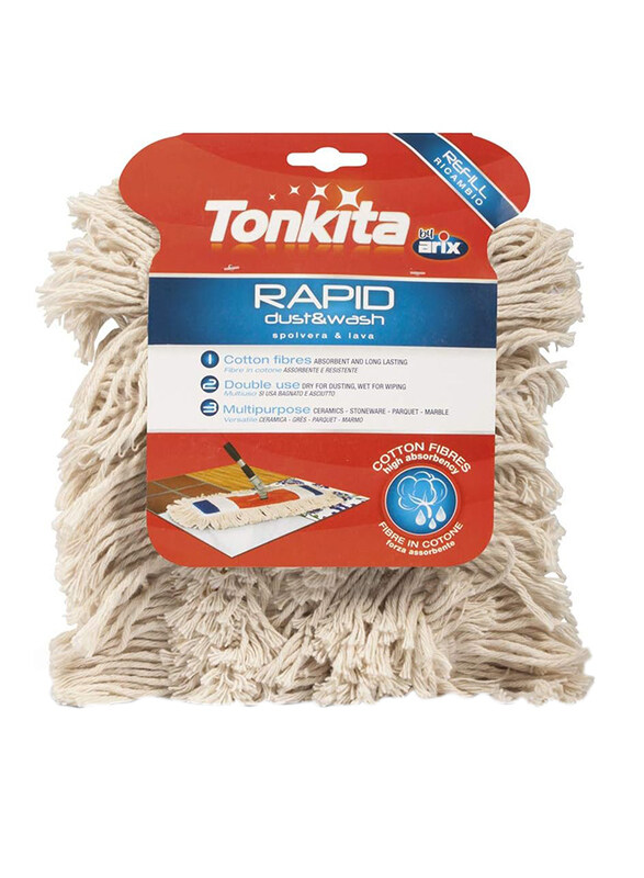 

Tonkita Rapid Dust & Wash Refill Cotton Flat Mop, 1 Piece