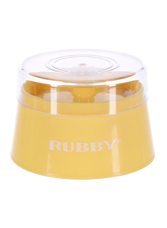 Rubby Powder Puff, Yellow/Clear