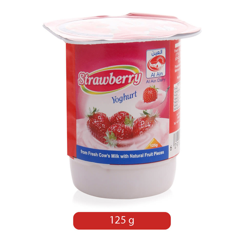 Al Ain Strawberry Flavored Yoghurt, 125 g