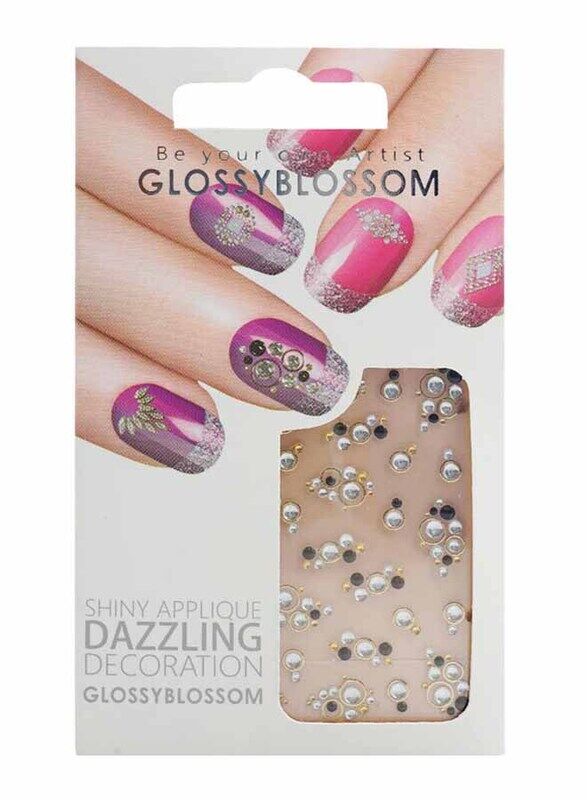 

Glossy Blossom 3D Shiny Applique Dazzling Nail Decorations, Multicolour