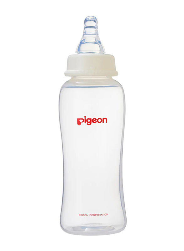 Pigeon Flexible PP Bottle, 250ml, 4+ Months, Clear