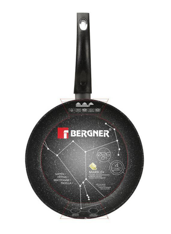 Bergner 26cm Orion Frypan with Induction, Grey/Black