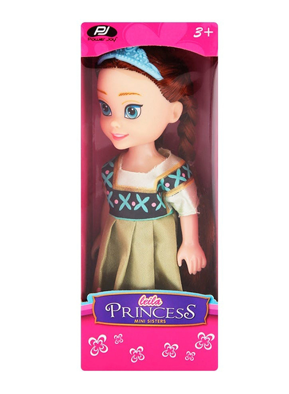 Power Joy Leila Princess Mini Sister Doll, 16cm, Ages 3+, Multicolour