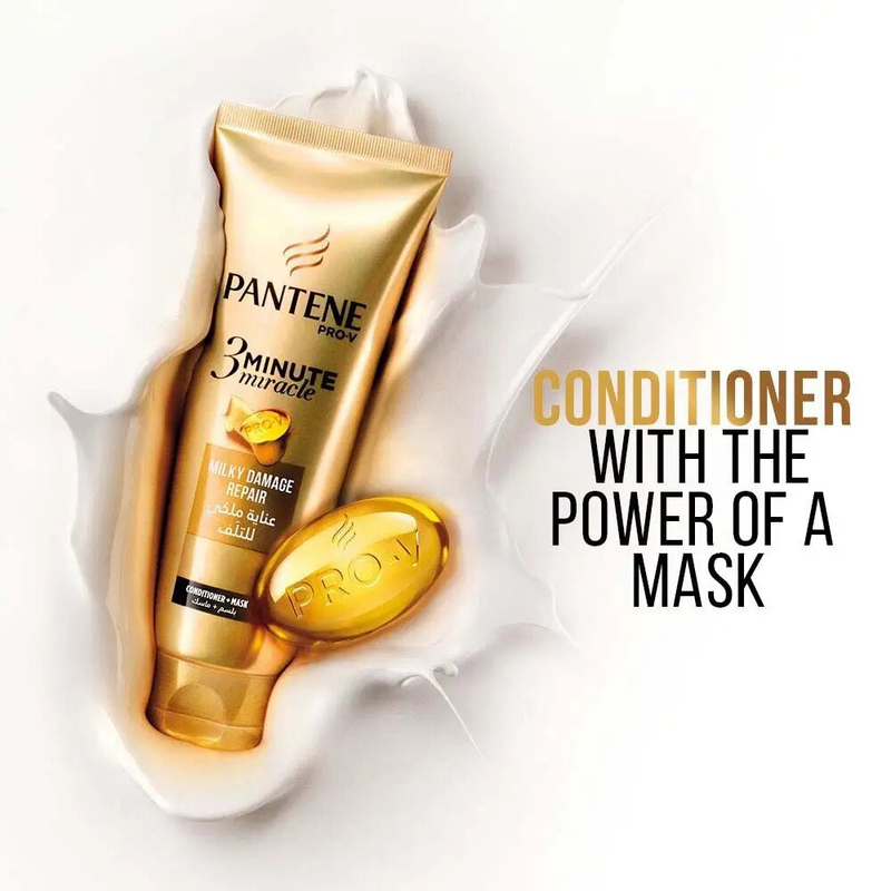 Pantene Pro-V 3 Minute Miracle Smooth and Silky Conditioner + Mask - 200 ml