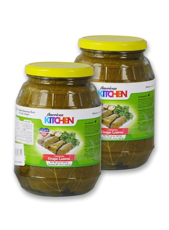 American Kitchen Turkish Grape Leaves, 2 x 910g