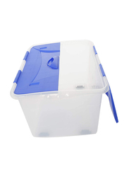 Cosmoplast Storage Box. 22 Liters, Blue/Clear