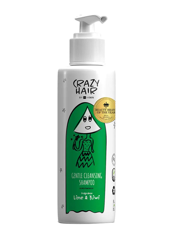 Hiskin Crazy Hair Gently Cleansing Scalp Balance Lime & Kiwi Shampoo, 300ml