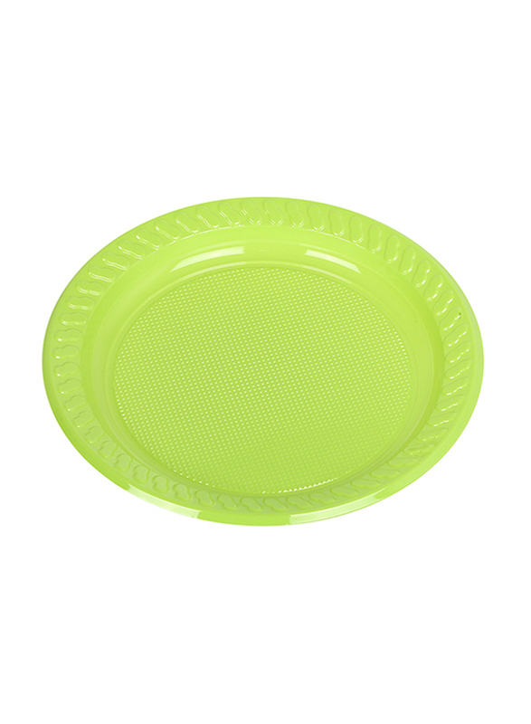 Hotpack 25-Piece 9-inch Coloured Plastic Round Plate Set, CPP9, Assorted