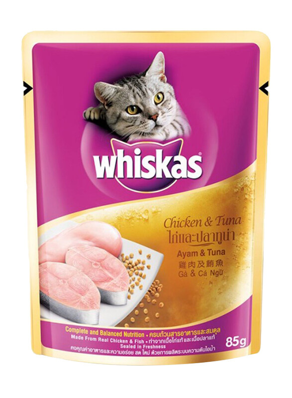 

Whiskas Chicken & Tuna Wet Cat Food, 85 grams