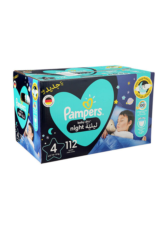

Pampers Baby-Dry Night Diapers, size 4, 10-15kg - 112 count
