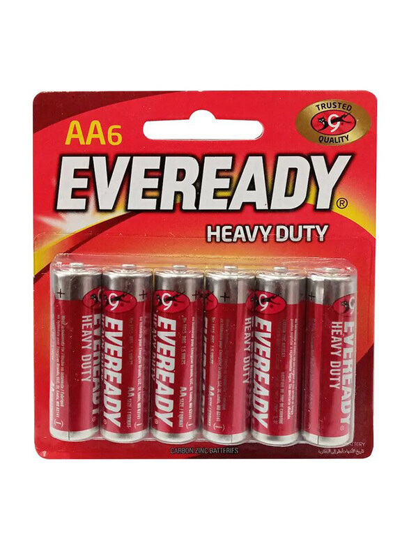 

Eveready AA Zinc Batteries, 6 Pieces, Red