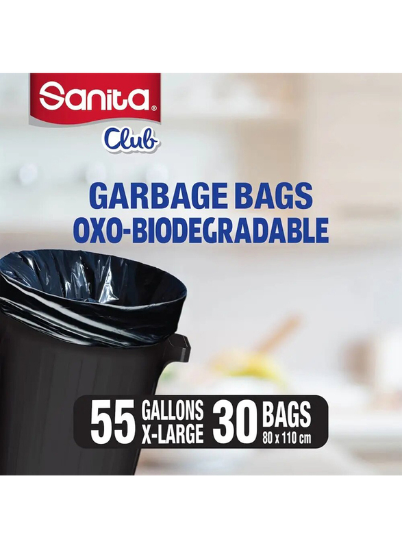 Sanita Club 55 Gallons Garbage Bag - 2 x 15 Bags