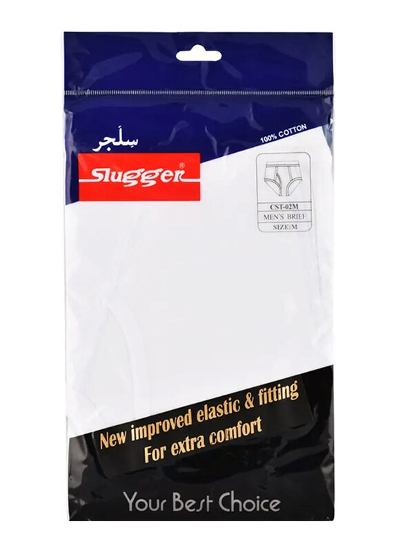 

Slugger Cotton Brief for Men's, White, SIZE 7/16, M