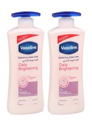Vaseline Essential Even Tone UV Lightening Body Lotion, 2 x 400ml