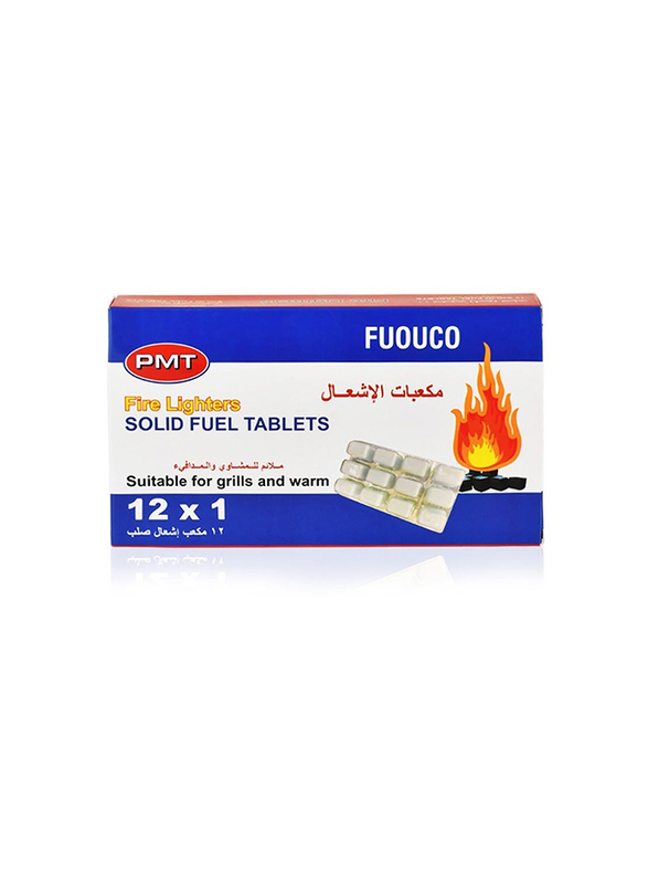 Pmt Fuouco Fire Lighters Soild Fuel Tablets, 12 Piece