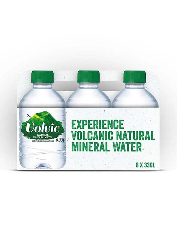 Volvic Natural Mineral Water - 6 x 330ml