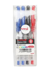 Uni-ball Signo DX Gel Ink Pens 0.7mm, 4 Pieces