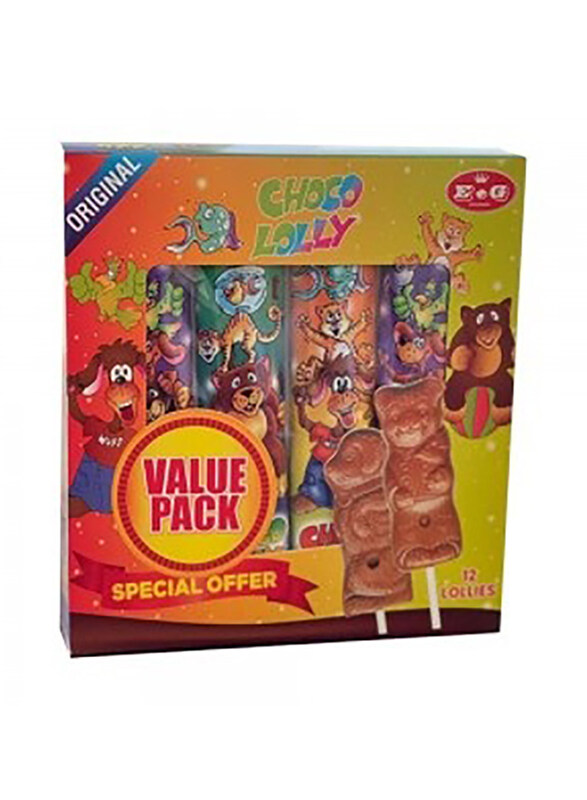 

E+G Milk Choco Lollipop, 12 Pieces x 15g