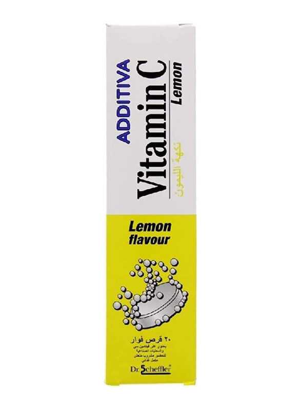 

Additiva Vitamin C 1000mg Lemon Effervescent Tablets, 20 Tablets