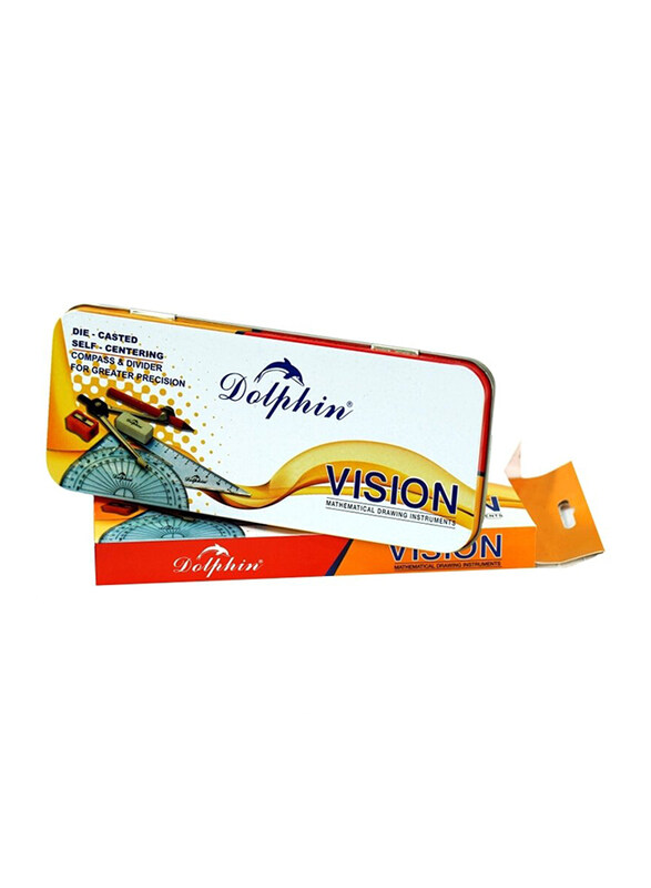 

Dolphin Mathematical Drawing Instrument Box, Clear