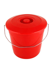 Cosmoplast Bucket with Lid, 5L, Red