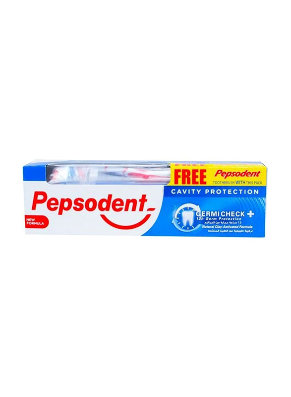 Pepsodent Germicheck+ Cavity Protection Toothpaste with Toothbrush, 150gm