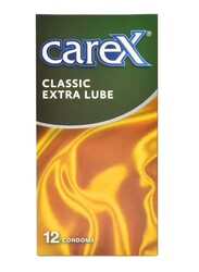 Carex Classic Extra Lube Condom, 12 Piece