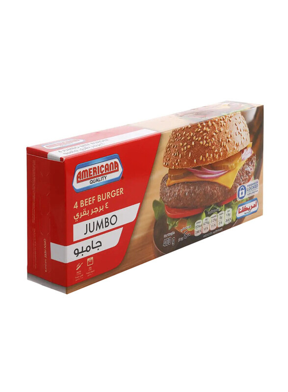 

Americana Jumbo Beef Burgers, 4 Pieces, 400g