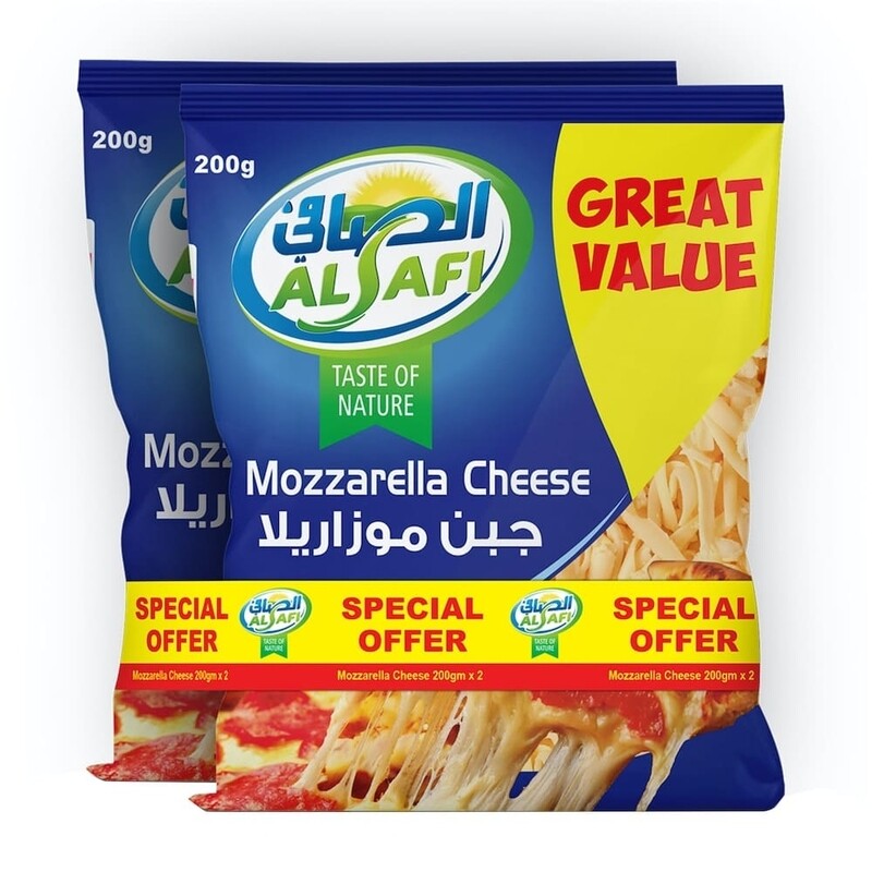 

Al Safi Alsafi Mozzarella Cheese - 200 g x 2 Pack