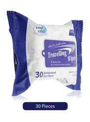 Cool & Cool Travelling Skin Wipes, 30 Pieces