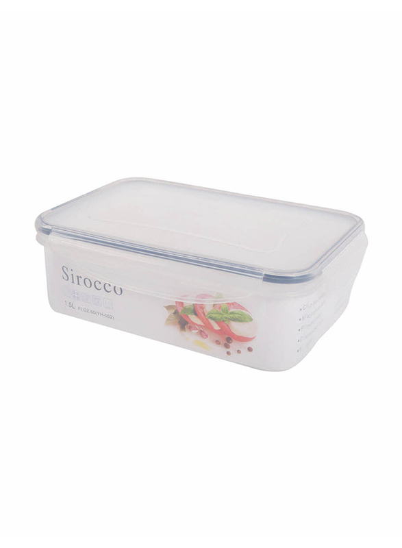 Sirocco Food Container, 1.5 Litres, YH-002, Clear