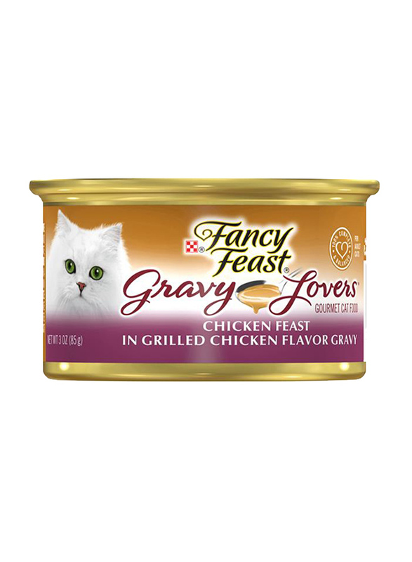 Fancy Feast Gravy Lovers Chicken Feast Wet Cat Food, 85 grams