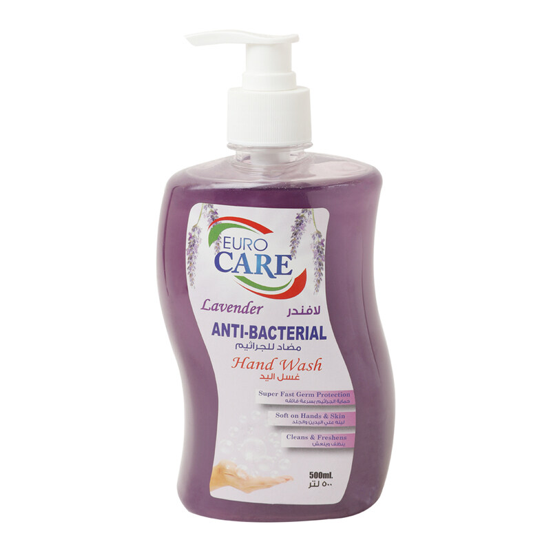 

Euro Care Anti-Bacterial Lavender Flavour Hand Wash, 500ml