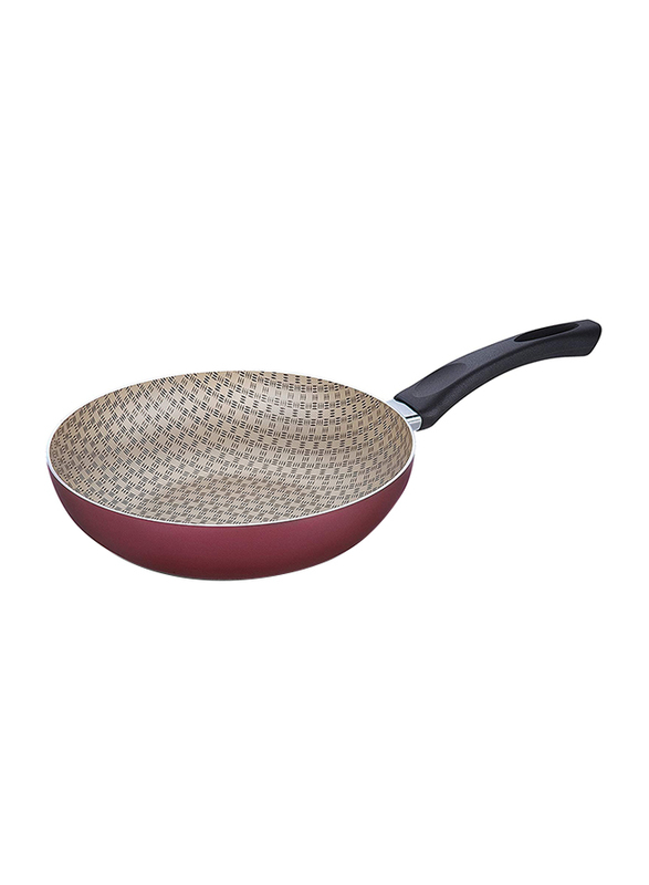 Tramontina 24cm Round Deep Frying Pan, Red