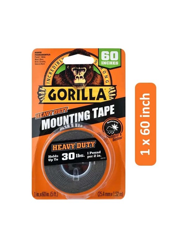 Gorilla Heavy Duty Mounting Tape, 1 x 60 inch