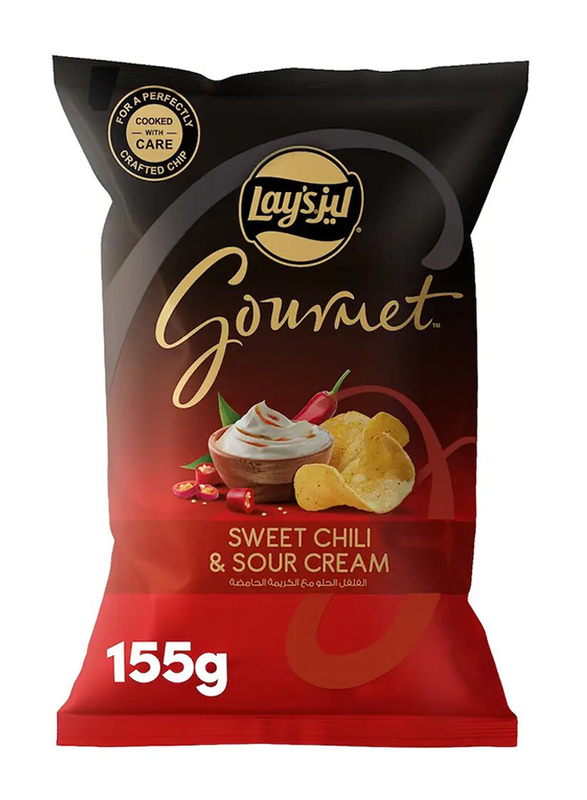 Lay's Gourmet Sweet Chilli & Sour Cream Chips, 155g