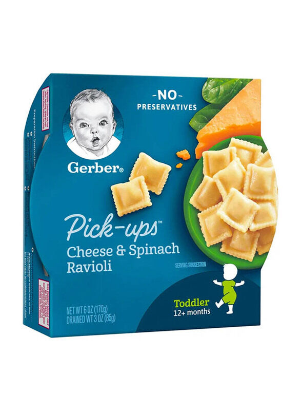 

Gerber Pasta Pick Ups Cheese & Ravioli Spinach, 12+ Months, 170g