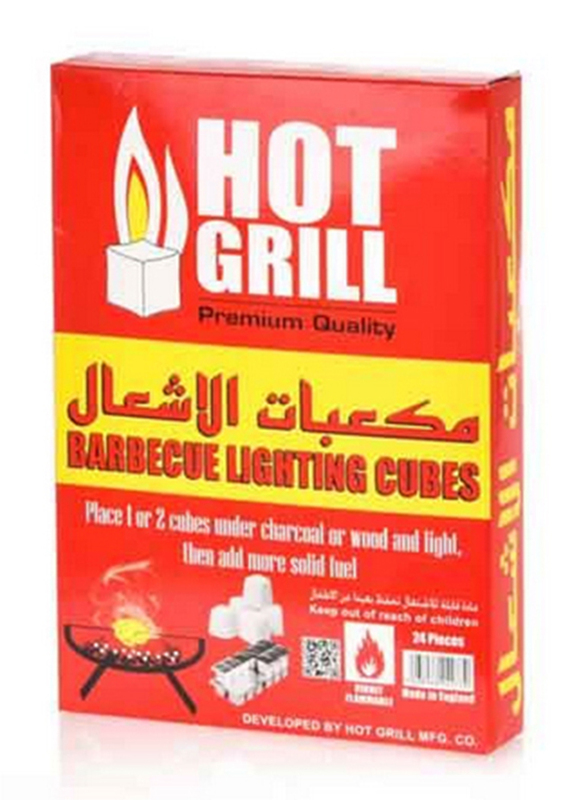 Hot Grill 24-Piece Mr236 BBQ Lighting Cube, Red