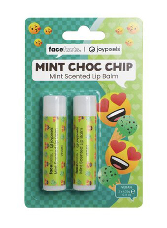 Face Facts Mint Choc Chip Lip Balm, 2 x 4.25gm