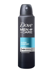 Dove Men+Care Clean Comfort Antiperspirant Deodorant Spray, 150ml