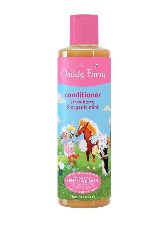 Childs Farm 250ml Strawberry & Organic Mint Conditioner for Babies, Pink