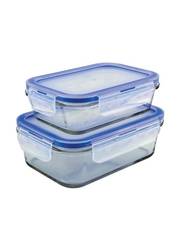 Mondex 2-Piece Glass Food Saver Set, Clear