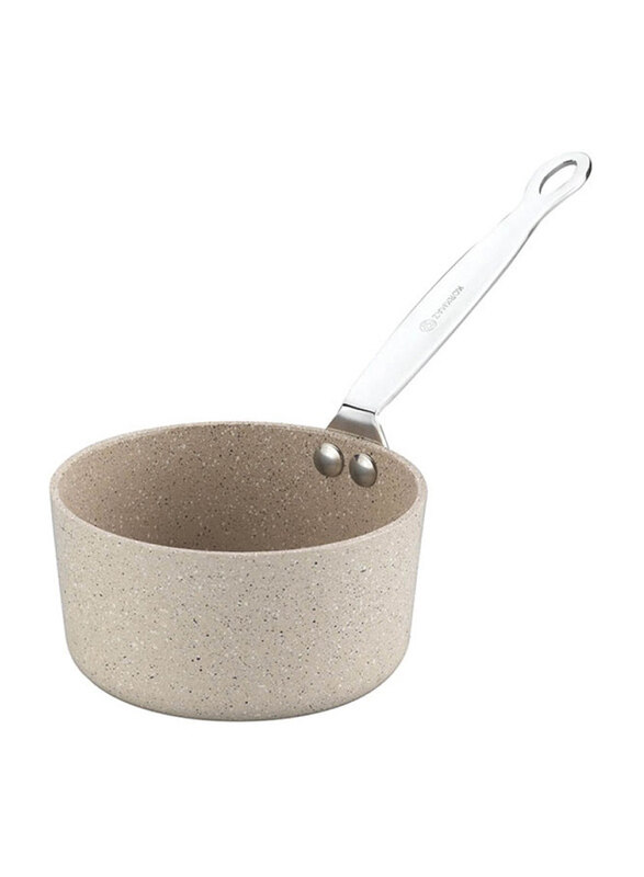 

Korkmaz 0.6L Minika Round Aluminium Saucepan, 12 x 6cm, Light Brown